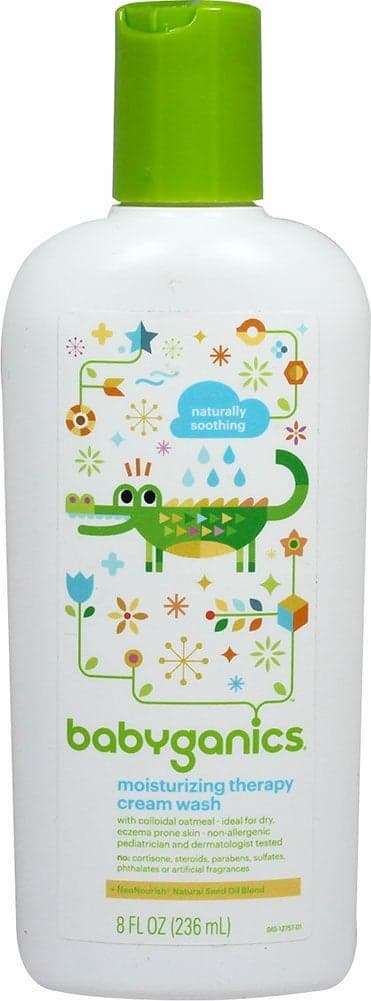 Babyganics Bye Bye Dry Moisturizing Therapy Cream Wash Colloidal Oatmeal 8 fl oz