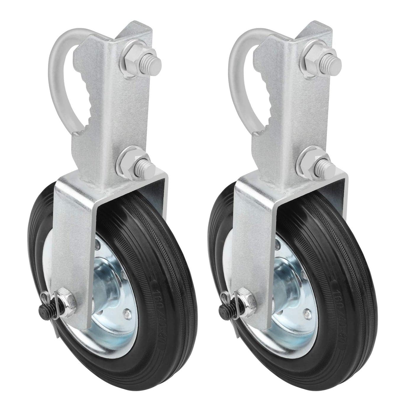 Mofeez Gate Wheel for Metal Swing Gate with 158 Thru 2 Gate Frames Gate Support Wheel for Chain Link Fence Set of 2