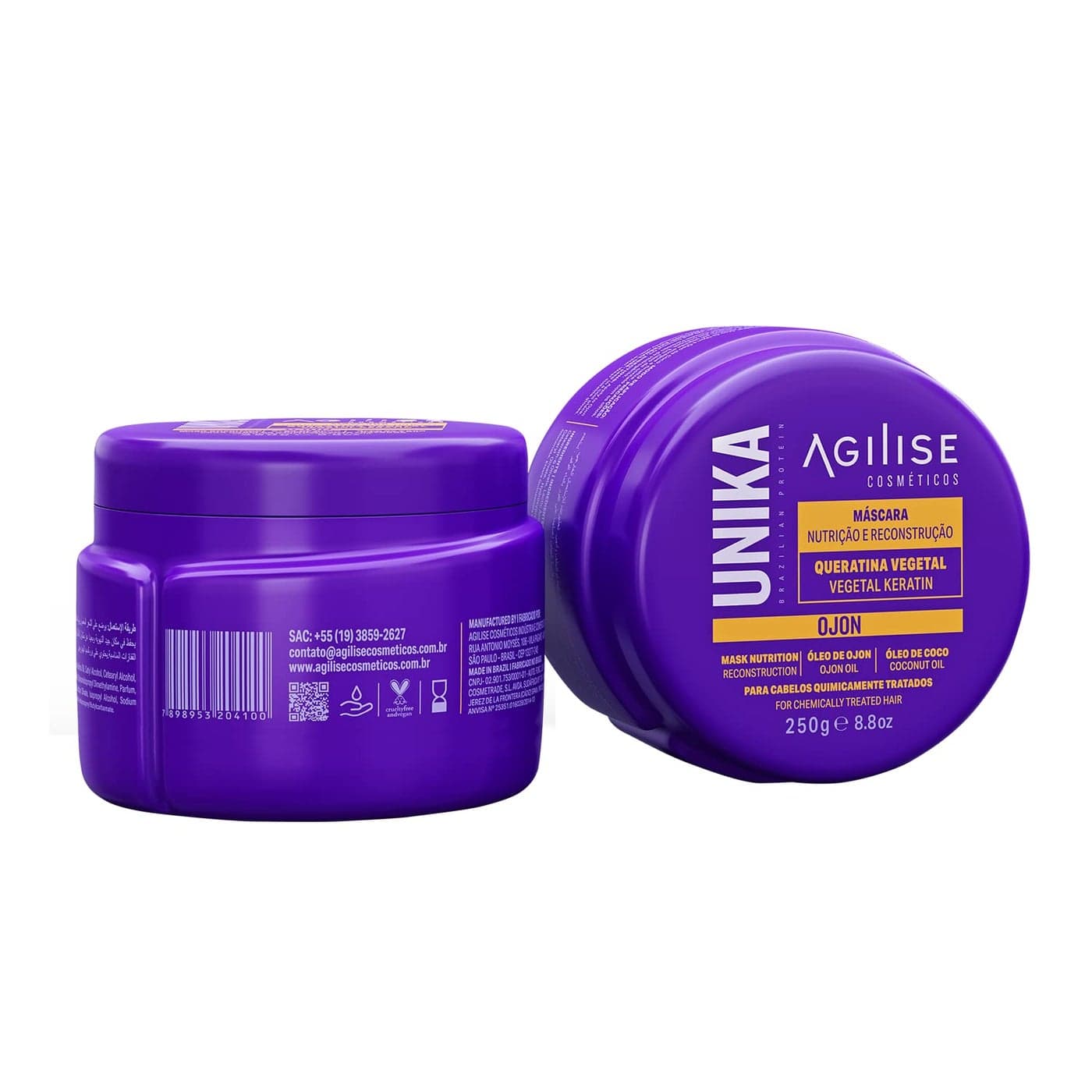 agilise UNIKA Hair Mask for Frizzy Hair Keratin Treatment for Damaged Hair Deep Conditioning Mask with Ojon Coconut Oil Hair Products for Women Sulfate Free Hair Mask 88oz 250g
