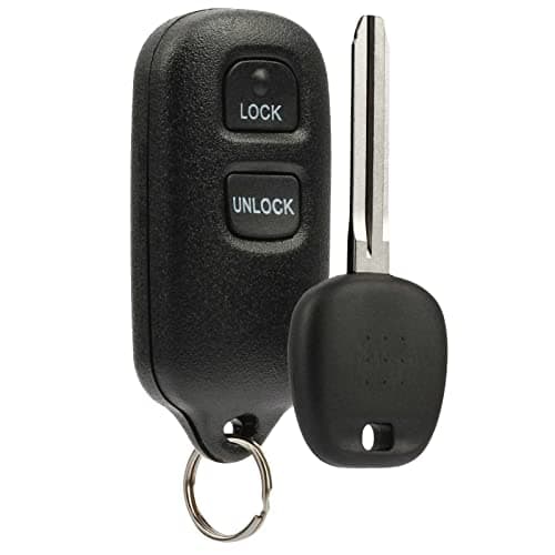 Keyless Entry Remote Fob + Ignition Key fits 2001 2002 2003 Toyota Highlander + Prius (HYQ12BBX 4C)