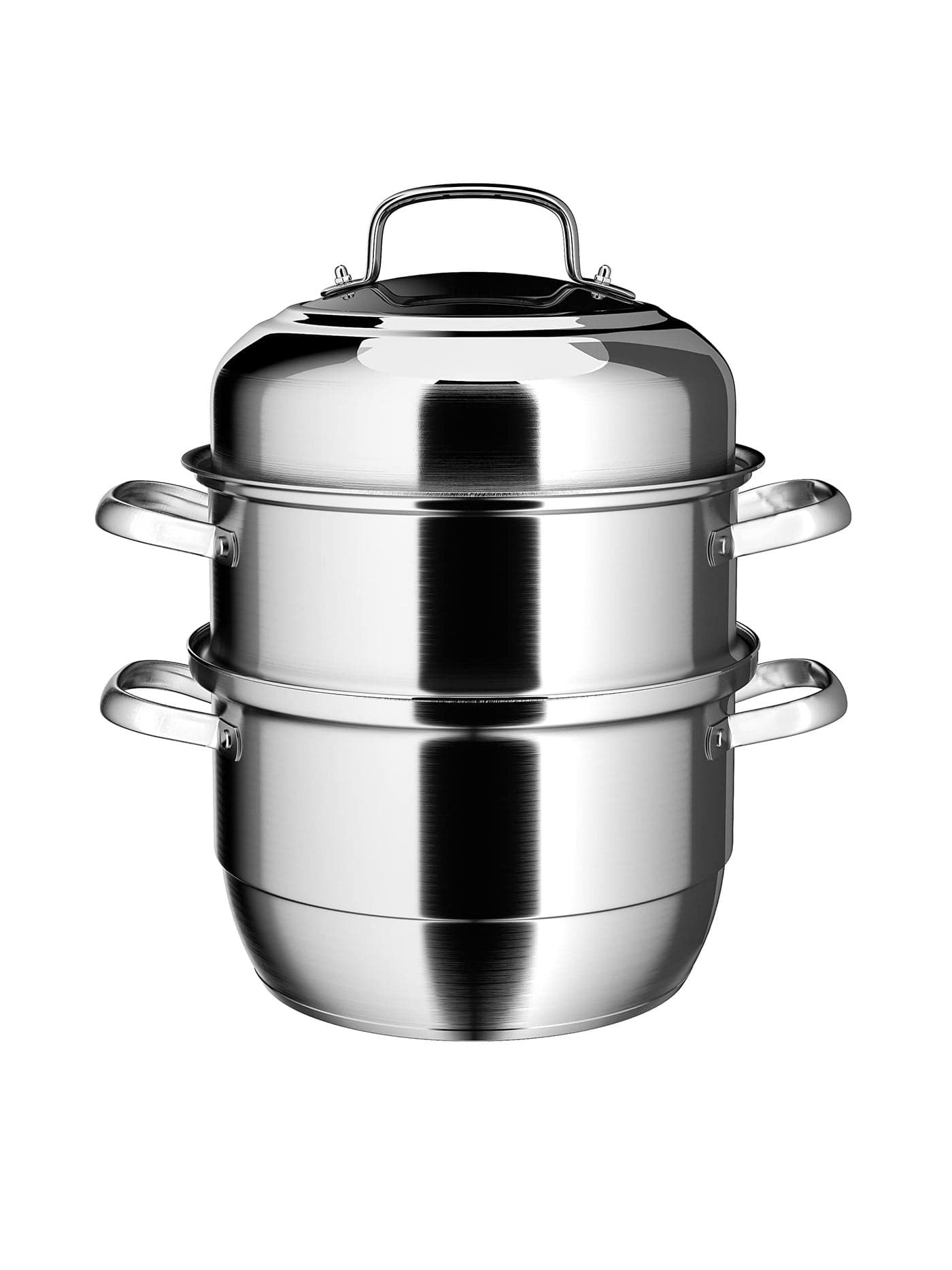 VENTION Large Stainless Steel Induction Steamer Pot for Cooking30cm 3 Tier Steamer for Cooking 11 910 Inch Steam Pot for Dumpling