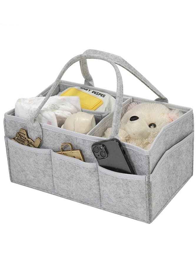 Baby Diaper Caddy Nursery Storage Bin and Car Organizer for Diapers and Baby Wipes