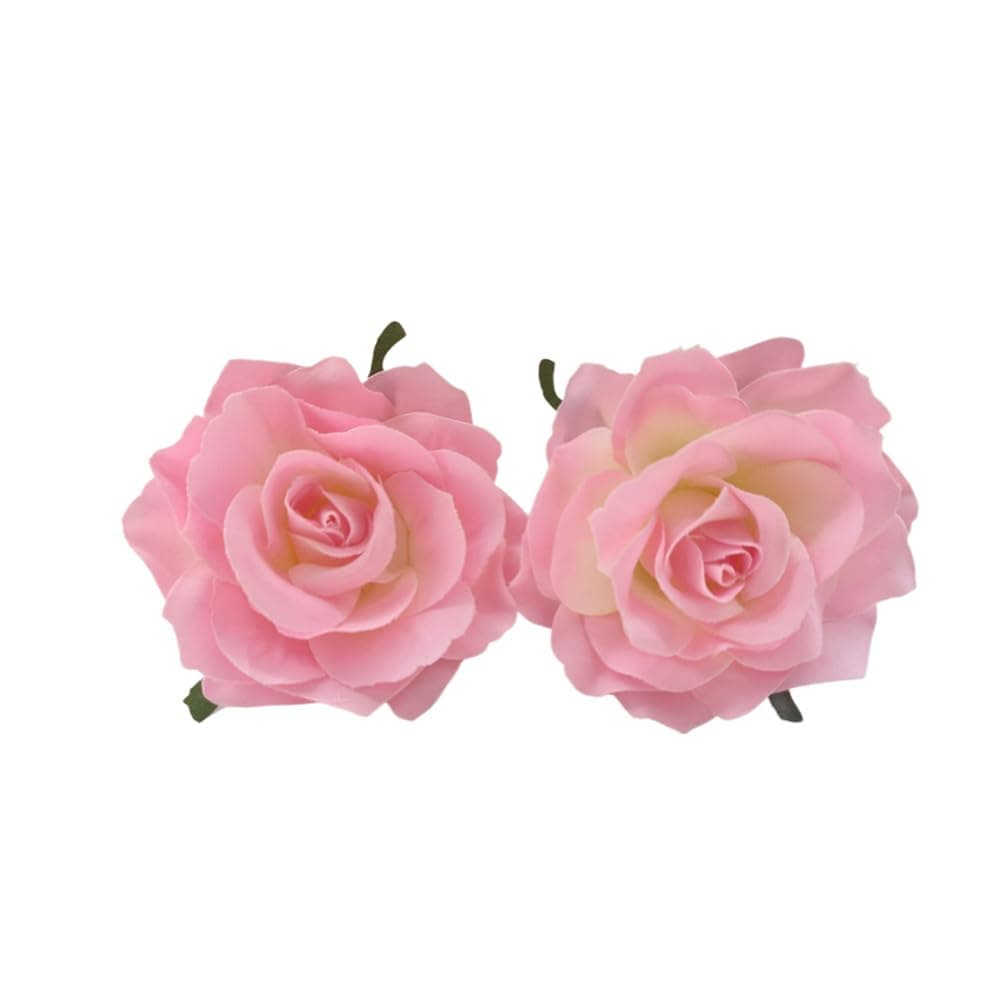 4 Rose Flower Hair Clip Hairpin Rose Pin up Brooch Floral Clips Pink Bride Flower Hair Accessories for Woman Party Wedding 2 Pack