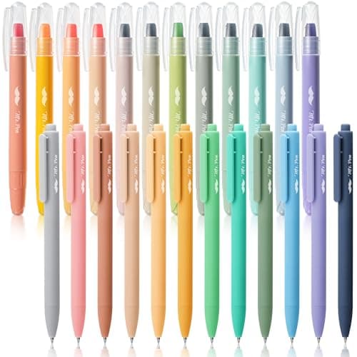 Mr Pen Bible Highlighters and Gel Pens 24 Pack Gel Highlighters No Bleed Colored Ink Gel Pens Fast Dry and No Smear for Bible Journaling Planner School Supplies