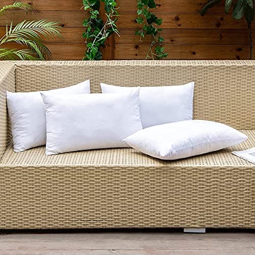 HFI Urban Arts Microfibre Pure Virgin Conjugate Cushion Fillers - Pack of 4 Pcs | 12 x 18 Inches | White | Sofa Pillow, Cushion, Cushions for Sofa, Cushion Pillow, Sofa Pillow, Cushions for Bed