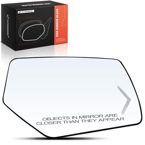 A-Premium Right Passenger Side Heated Mirror Glass with Backing Plate - Compatible with Chevrolet Tahoe, Suburban & GMC Yukon, Yukon XL & Cadillac Escalade, Escalade ESV, 2015 2016 2017