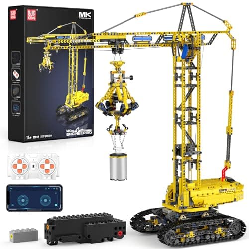 Mould King 17059 Technik Crawler Crane Advanced Building Sets MOC Mobile Construction Model Toy with APP Remote Control for 14 TeenAdults Large Vehicles Crane Building Kits for Adults1731PCS