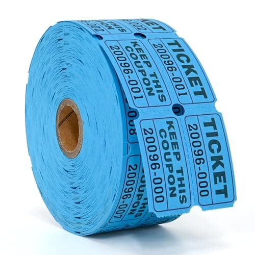 L LIKED Raffle Tickets Double Rolls 1000 Per Roll 50/50 Raffle Tickets for Events,Carnivals, Entry, Class Reward, Prizes(Blue)