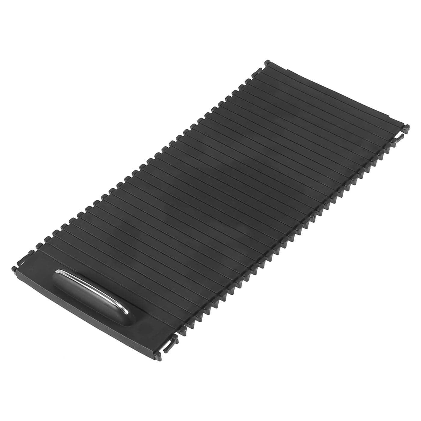 X AUTOHAUX Car Center Console Roller Blind Cover Sliding Shutters Zipper Black for Mercedes Benz CClass W204 S204 EClass W212 S212