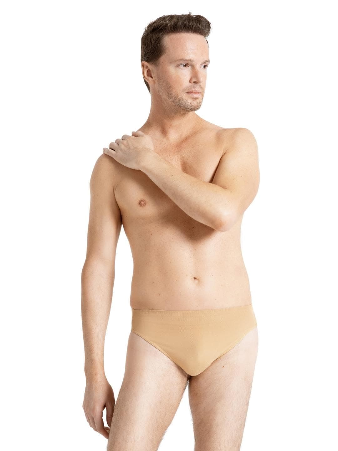 Capezio Men's Reinforced Front-Lined Thong Dance Belt, Natural, Small