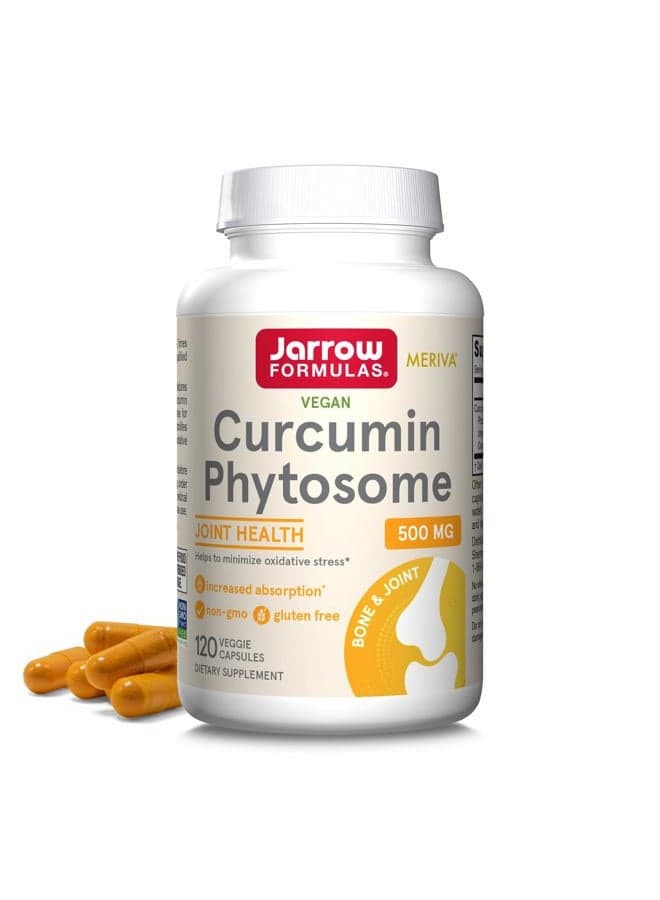 Curcumin Phytosome 500 mg - 120 Veggie Capsules - Formulated with Meriva - Antioxidant Support Supplement - Joint Health & Support - 60 Servings