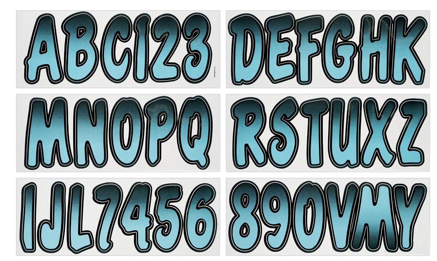 Hardline Products Series 200 Factory Matched 3-Inch Boat & PWC Registration Number Kit - BJBKG200