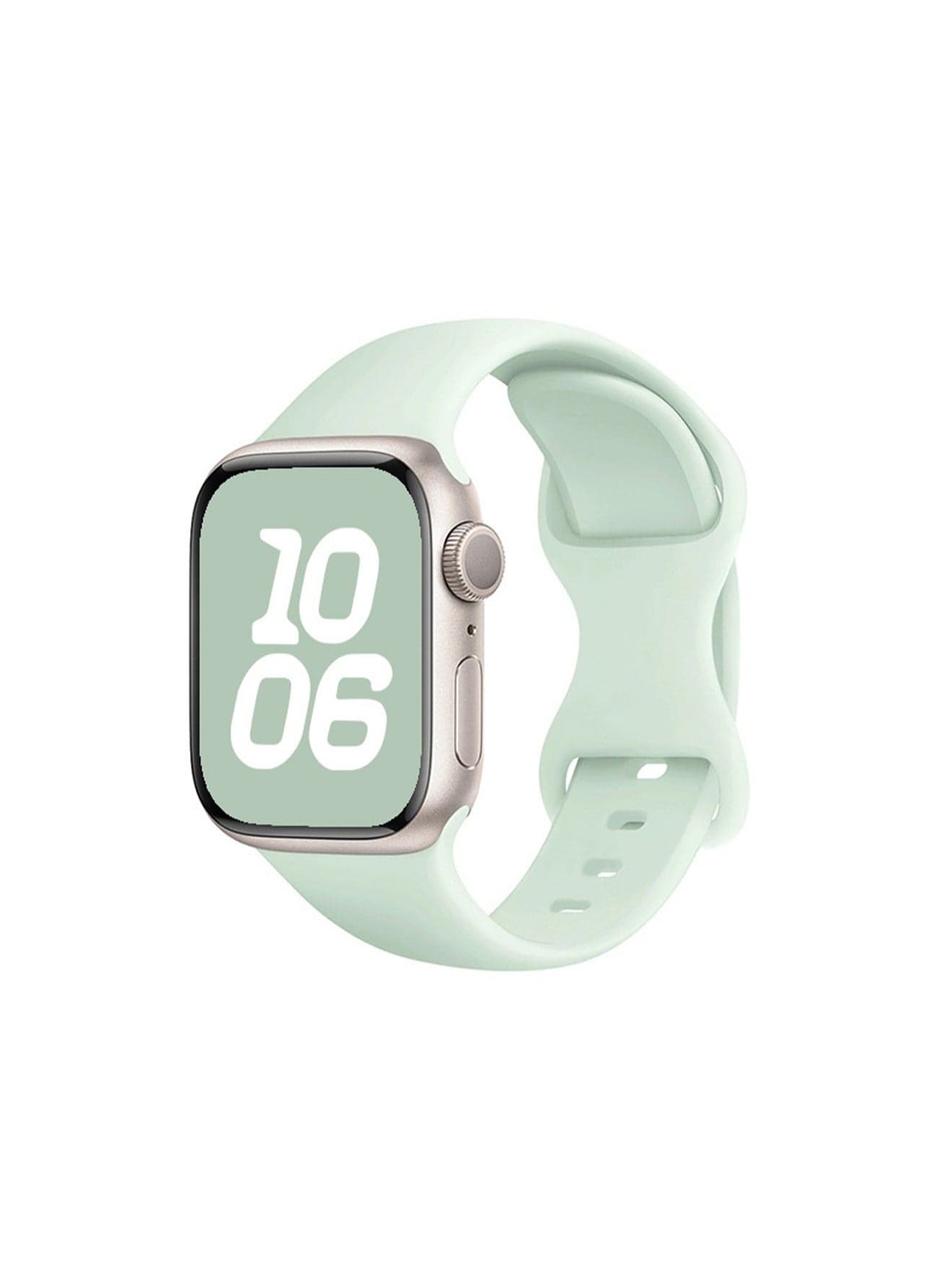 Mint Green 42/44/45/49mm Compatible With Apple Watch erfly Buckle, Suitable For Men And Women, Silicone Eight-Shaped Buckle Strap Wristband Compatible With Iwatch Full Series