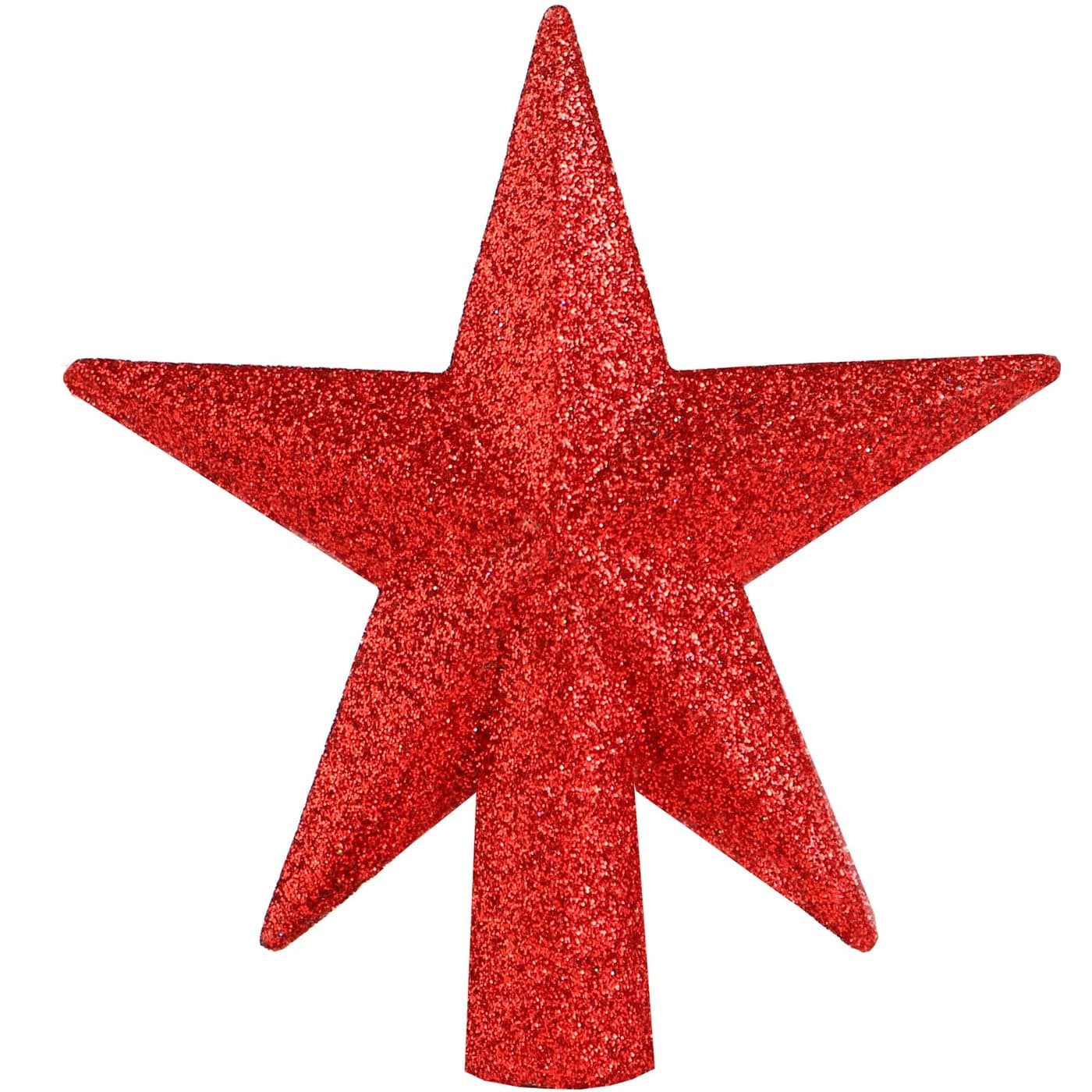 Ornativity Glitter Star Tree Topper Christmas Red Decorative Holiday Tabletop Desktop Mini Trees Toppers Sparkle Bethlehem Star Decor Xmas Ornament 4