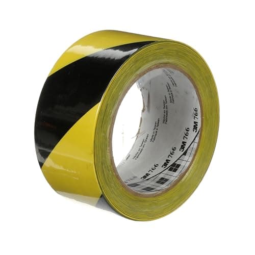 3M Safety Stripe Vinyl Tape 766DC, Black/Yellow, 2 in x 36 yd, 5 mil, 1 Roll, Individually Wrapped Conveniently Packaged