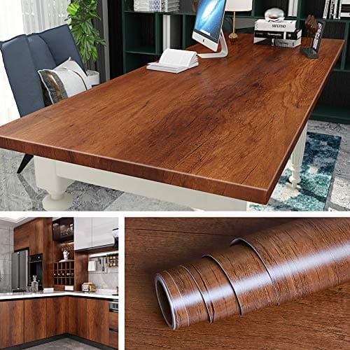 Livelynine 24 x 197 Inch Wood Look Wallpaper Peel and Stick Countertops Waterproof Contact Paper for Cabinets Kitchen Cabinet Furniture Desk Vinyl Wrap Woodgrain Laminate Counter Top Covers Adhesive