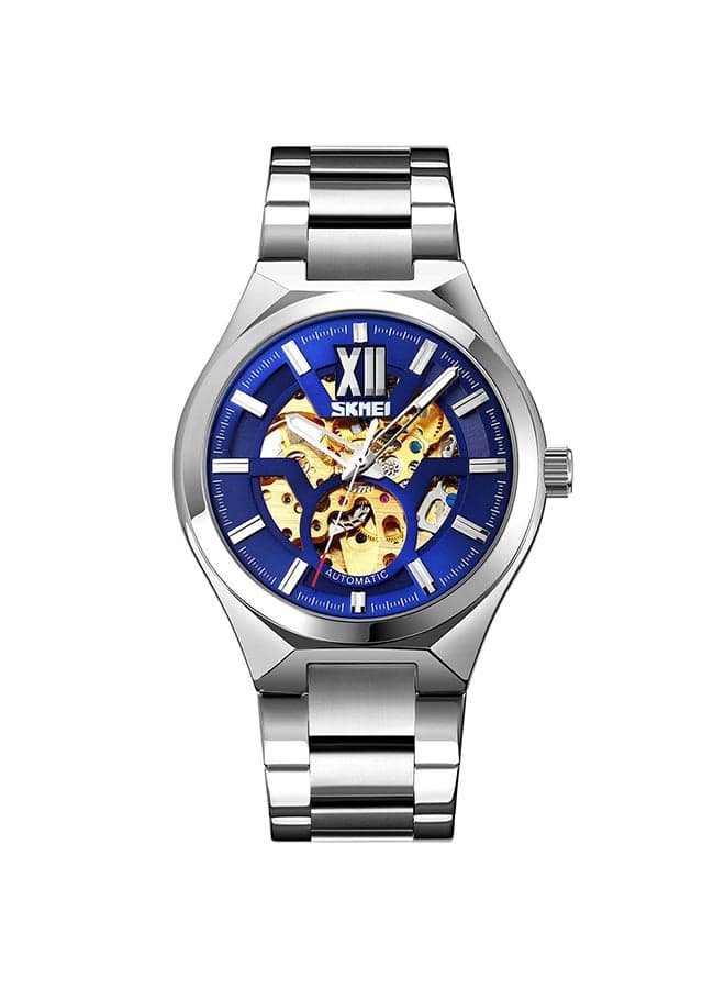 Men's Fashion Mechanical Top Brand Luxury Stainless Steel Band Automatic Watch 8529SIBU
