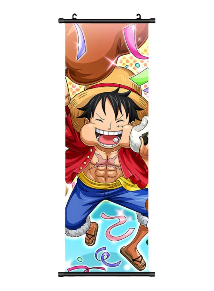 One Piece Anime Poster Wall Scroll JPN Version Anime Artwork Hanging Scroll Suitable for Home Decoration Party Decoration (90cm x 30cm HZW-7)