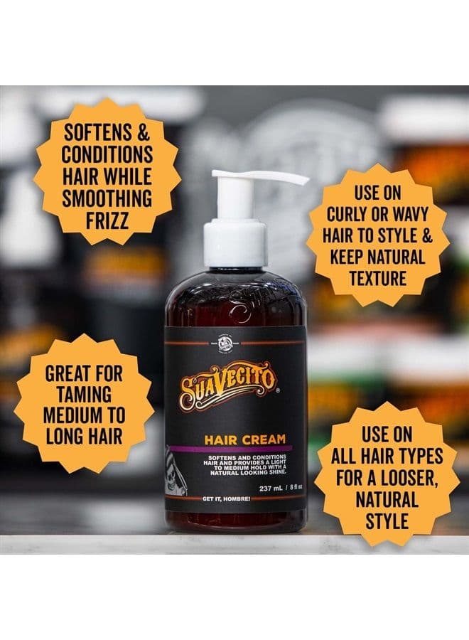 Hair Cream 8 oz Pump Bottle Medium Shine All Day Light Hold