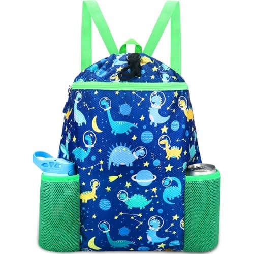 RHCPFOVR Panda Drawstring Backpack for Kids Drawstring Bags for Girls Swim Bag for Beach Swimming Pool Lightweight Draw String Bags Waterproof Sports Gym Bag With Two Water Bottle Holder