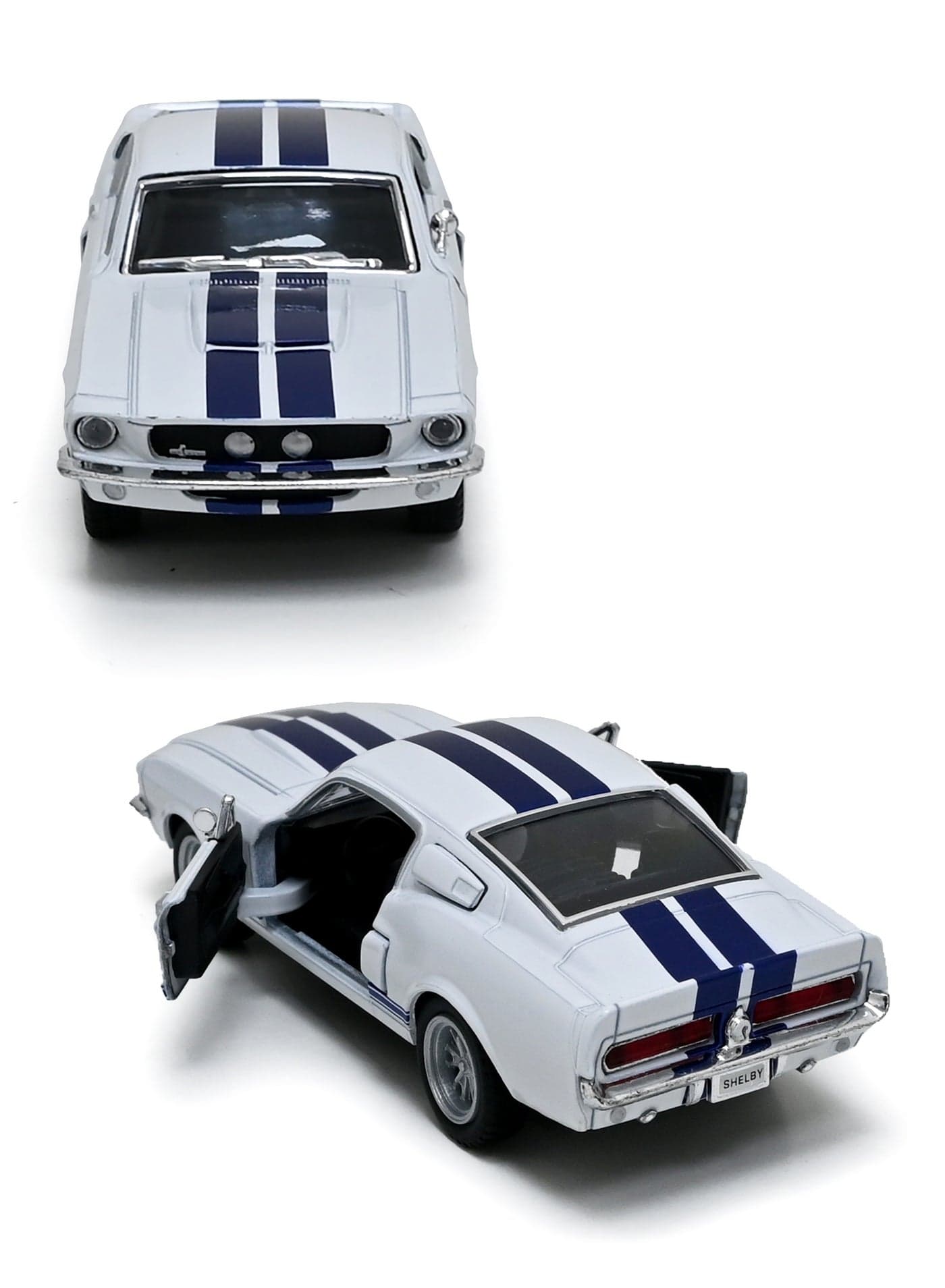 1967 Shelby GT-500 Die Cast Metal Doors Openable Pull Back Action Toy Car