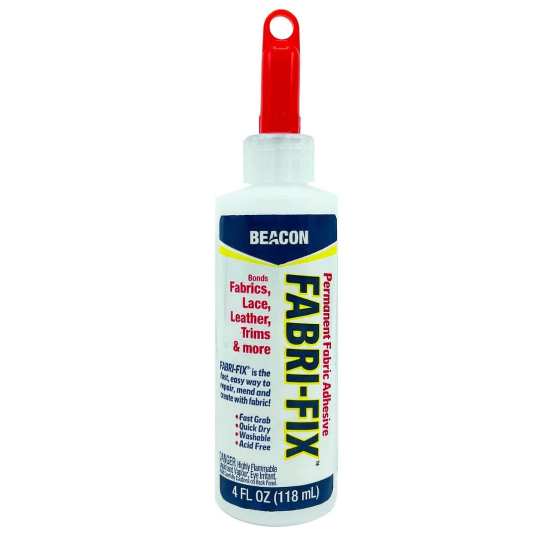 BEACON Fabri-Fix Bonding Solution - Fast Grab & Quick Dry for Fabric, Leather & More - No Heat, No Mess & Burn-Free, 4-Ounce