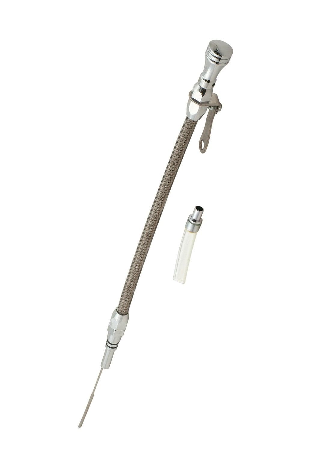 Mr. Gasket 9707G Aluminum/Braided Flexible Oil Dipstock for BBC