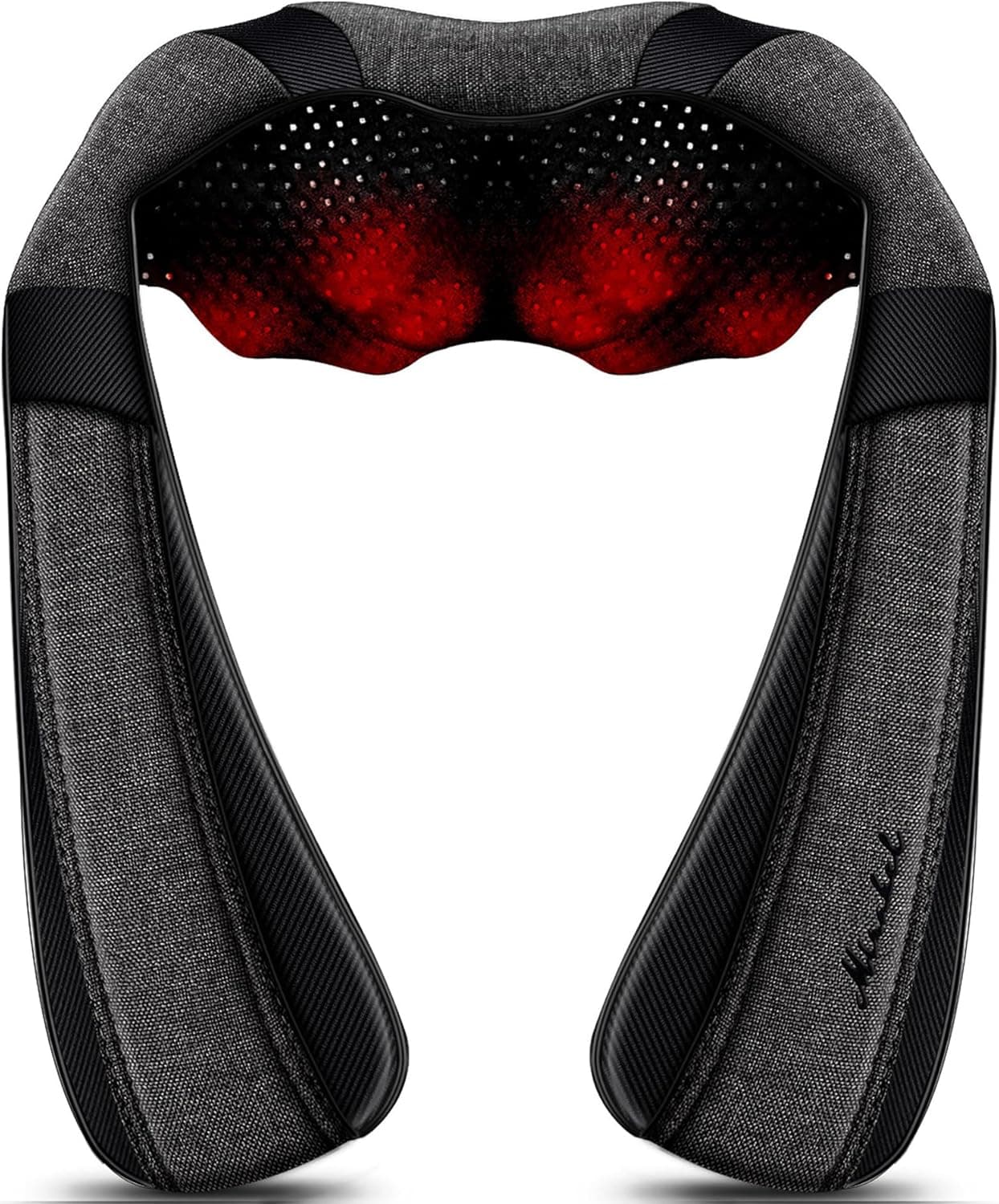 Mirakel Shiatsu Neck Back Massager with Heat Deep Tissue Neck Back Shoulder Pain Relief Ergonomic Design Shoulder Massager Idea Presents for Christmas Fathers Day Mothers Day Women Men