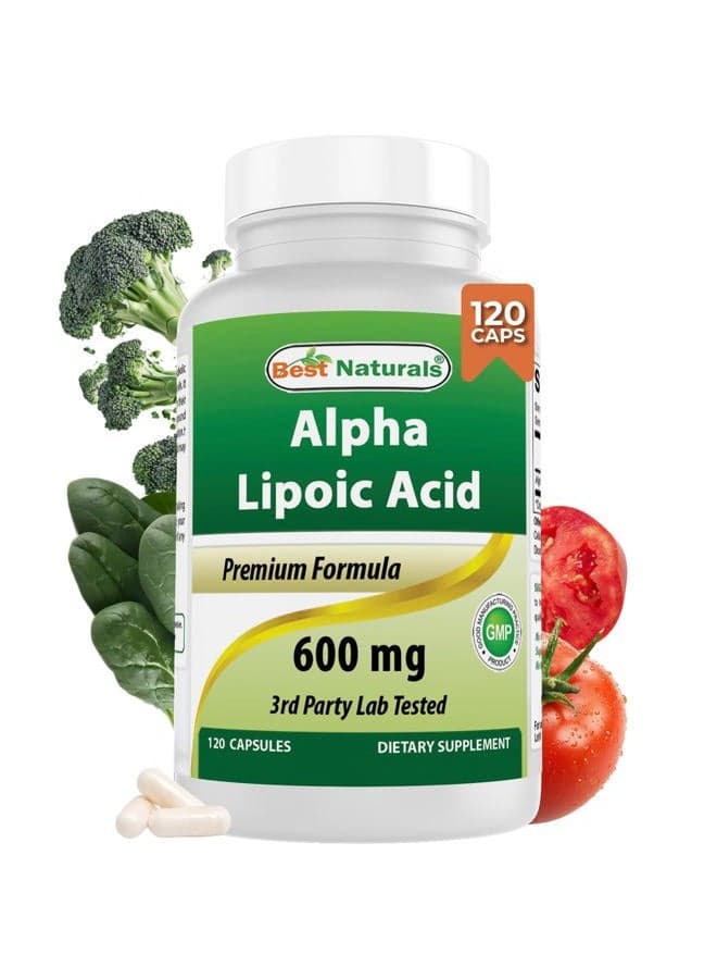 Alpha Liopic Acid 600 mg 120 Capsules - ALA Alpha Lipoic Acid Powerful Antioxidant