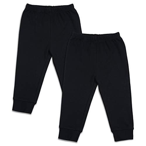 SOBOWO 9 Months Boys Pants Baby Black Pants Infant Boys Cotton Crawling Bottoms for Halloween Pack of 2 (9-12 Months, Black/Black)