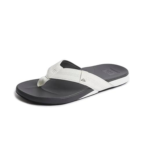 Reef CUSHION PHANTOM Sandals - Men's, WHITE/CHARCOAL 11 M