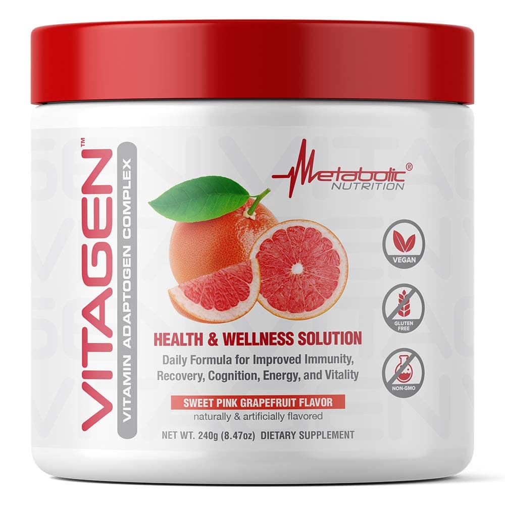 Metabolic Nutrition Vitagen Vitamin Adaptogen Complex 240 g Health Wellness Solution Sweet Pink Grapefruit