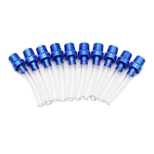 PRO BAT 10 Pack Twoway Motorcycle Fuel Tank Air Vent Gas Cap Oil Vent Breather Hose Tube Gas Tank Cap Vent for Dirt Bike Pit Bike ATV All Factory CRF XR CR All Quads All Offroad Motorcycle Blue