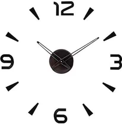 INLERA Analog 70 cm X 70 cm Wall Clock Black Without Glass