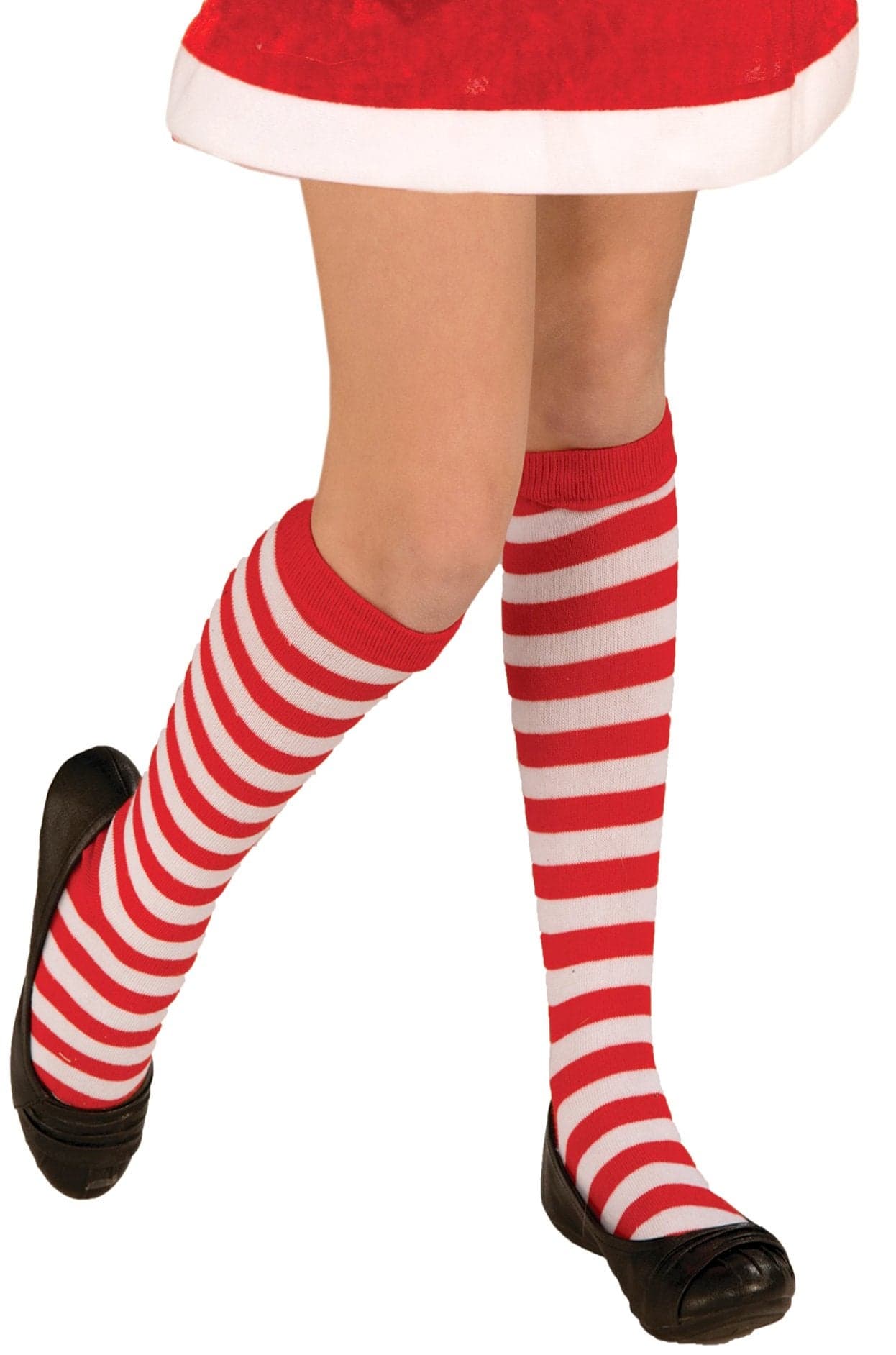 Forum Novelties unisex child Novelty Candy Cane Striped Christmas Socks Costume Footwear As Shown One Size US