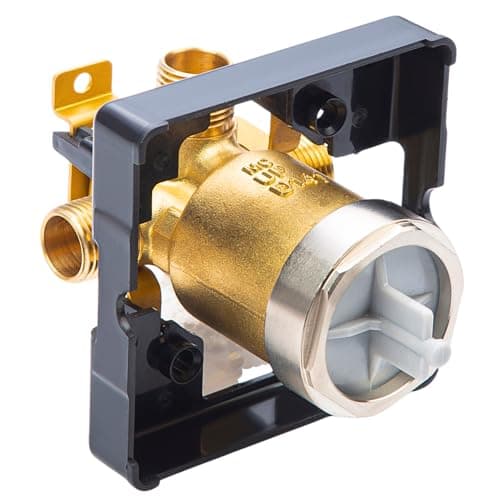 R10000-UNBXHF Universal Shower Valve Body for Shower Faucet Trim Kits – R10000 Rough-In Mixing Valve for Single or Dual Function Trim Kits - Solid Brass