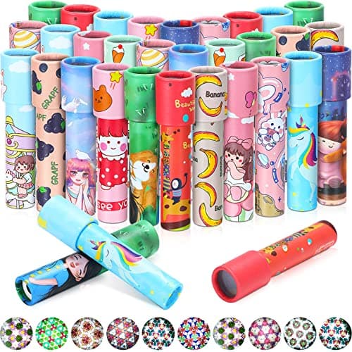 Yunsailing 30 Pcs Valentines Day Kaleidoscopes Party Favors Vintage Mini Kaleidoscope Party Favor Educational Toy for Kids Return Gifts School Classroom Prizes Goodie Bag FillersCute