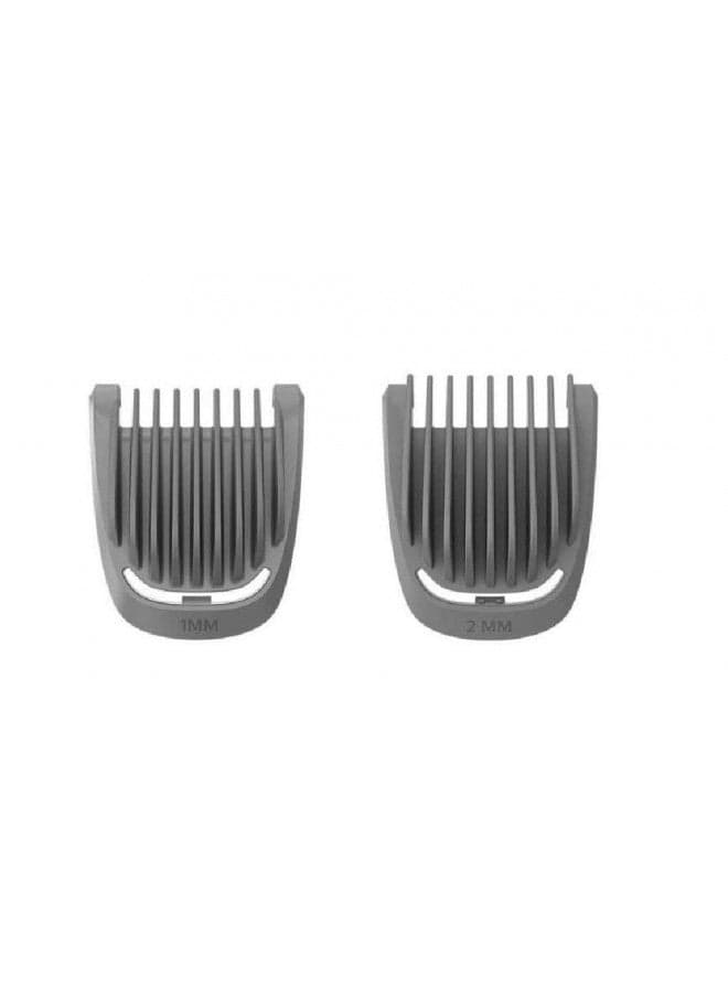 Stubble Clipper Combs Sizes 1mm + 2mm Compatible With Philips Beard Trimmer Shaver