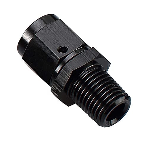 AC PERFORMANCE Female -8 AN Swivel to Male 3/8" NPT Thread Fuel Hose Fitting Aluminum Black