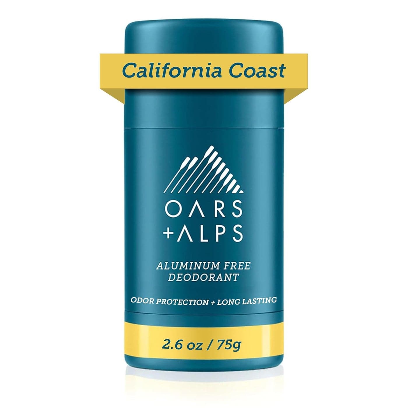Oars + Alps Aluminum Free Deodorant for Men and Women, Dermatologist Tested and Made with Clean Ingredients, Travel Size, California Coast, 1 Pack, 2.6 Oz
