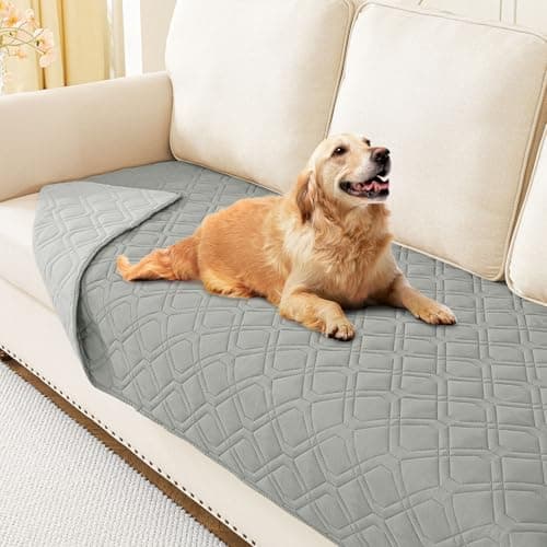 hyha Waterproof Dog Bed Blanket Soft Pet Blankets Waterproof Couch Cover for Dogs Reversible Sofa Covers Washable for Furniture 30x70 Inch GreyLight Grey