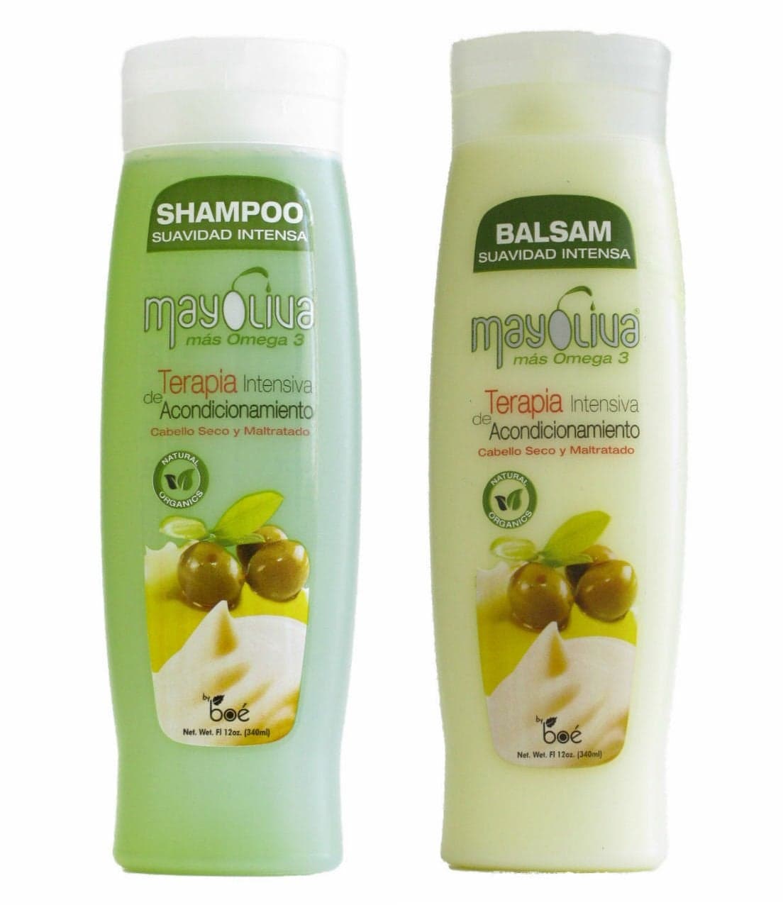 Mayoliva Mas Omega 12oz Shampoo Balsam Rinse Set Dominican Hair