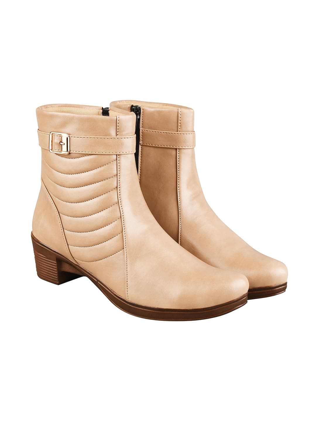 Shoetopia Stylish Cream Boots For Women & Girls /UK4