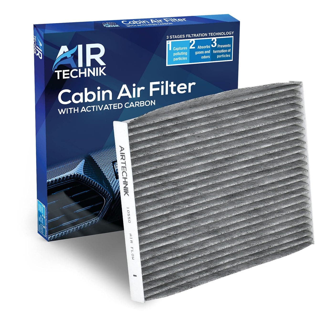 AirTechnik CF10550 Cabin Air Filter wActivated Carbon Fits Nissan Rogue 20082013 Rogue Select 20142015 Sentra 20072012 27277JM01A