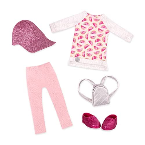 Glitter Girls 14Inch Doll Clothes Head to Toe Glimmer Tunic Leggings Deluxe Outfit Pink 3 Years Childrens Toys
