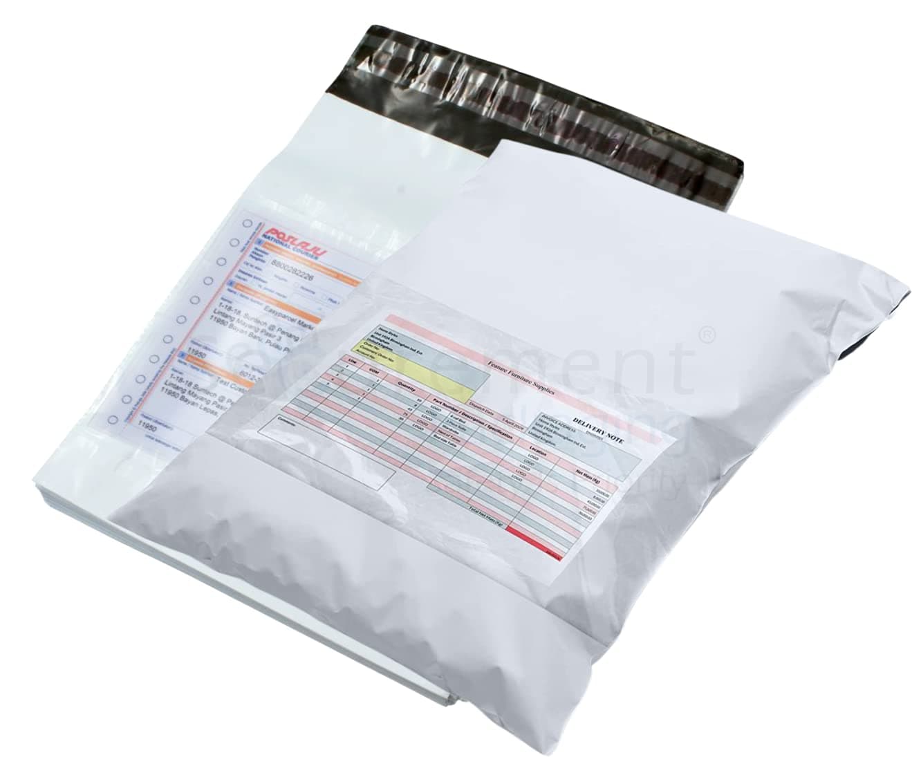 Securement White Colour Courier Bags with POD Pouch, 12 x 16 Inches -300 Pieces