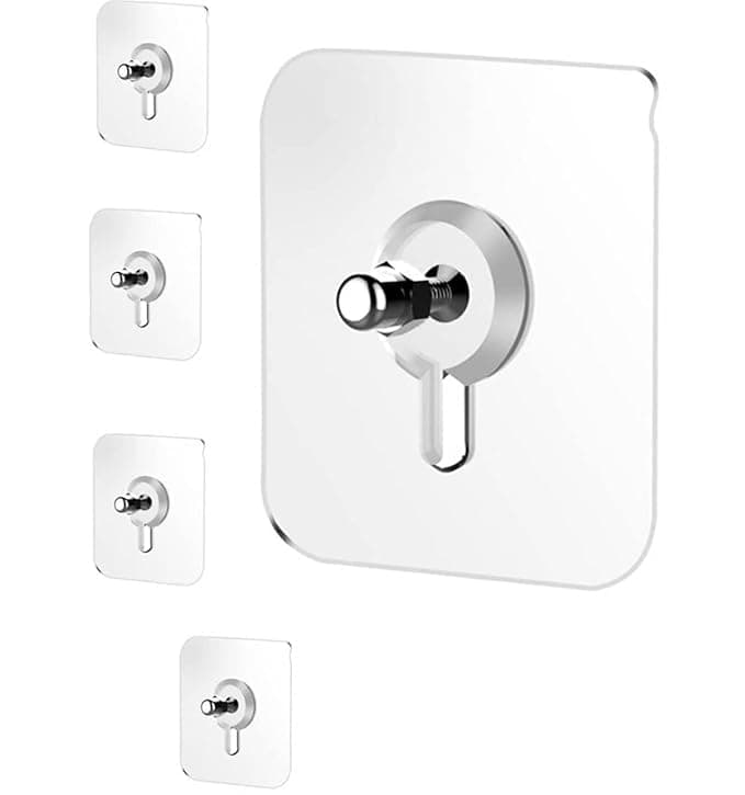 YUGANSHU Set of 6 Adhesive Hooks Heavy Duty Wall Hooks Nail Hook for Hanging Coat HatTowel Robe Hook Rack Wall Mount Bathroom and Bedroom Hooks for Wall Without Drilling
