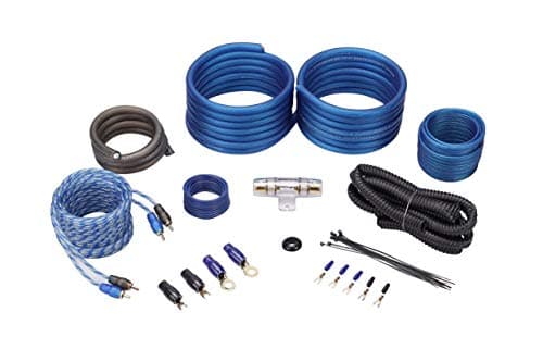 Rockville RWK41 4 Gauge Complete Car Amp Wiring Kit with 60A AGU Fuse, 100% Copper RCA Cables, Superflex Jacket, for Car Audio Amplifier Installations