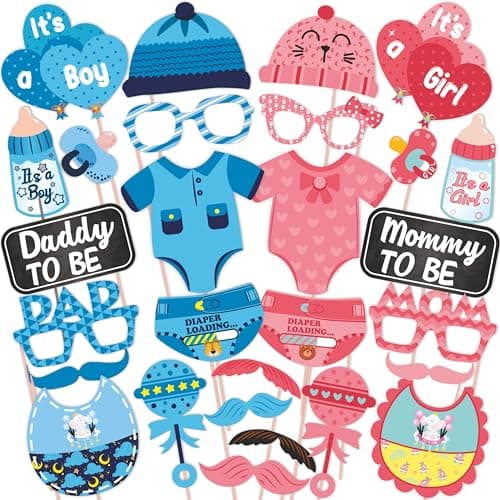 Discount Retail Photo Booth Props for Baby Shower (28 Pieces)