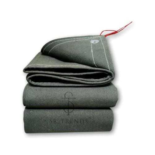 SR TRENDS 700 GSM Waterproof Tarpaulin | Durable, UV-Resistant Tarp for Outdoor, Construction & Camping (Grey, 15 x 9 FT)